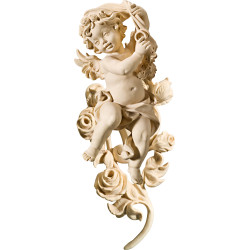 Ángel Bergland con anillos de boda con rosas